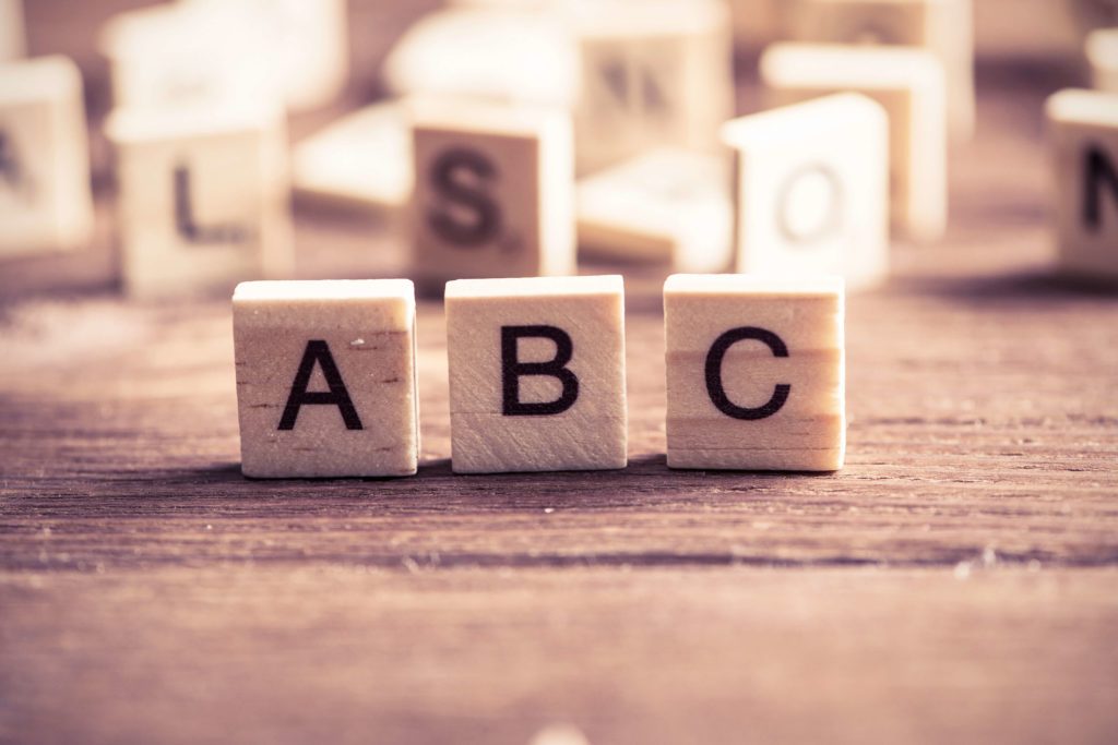 a b c letter blocks