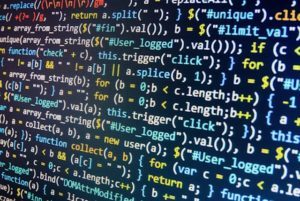 programming code script abstract screen of software developer